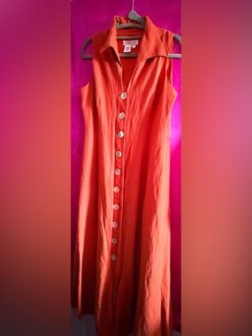 Coldwater Creek Long Linen Blend Dress